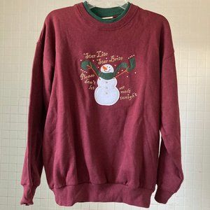 NWT M&C Sportswear Snowman Holiday Sweatshirt